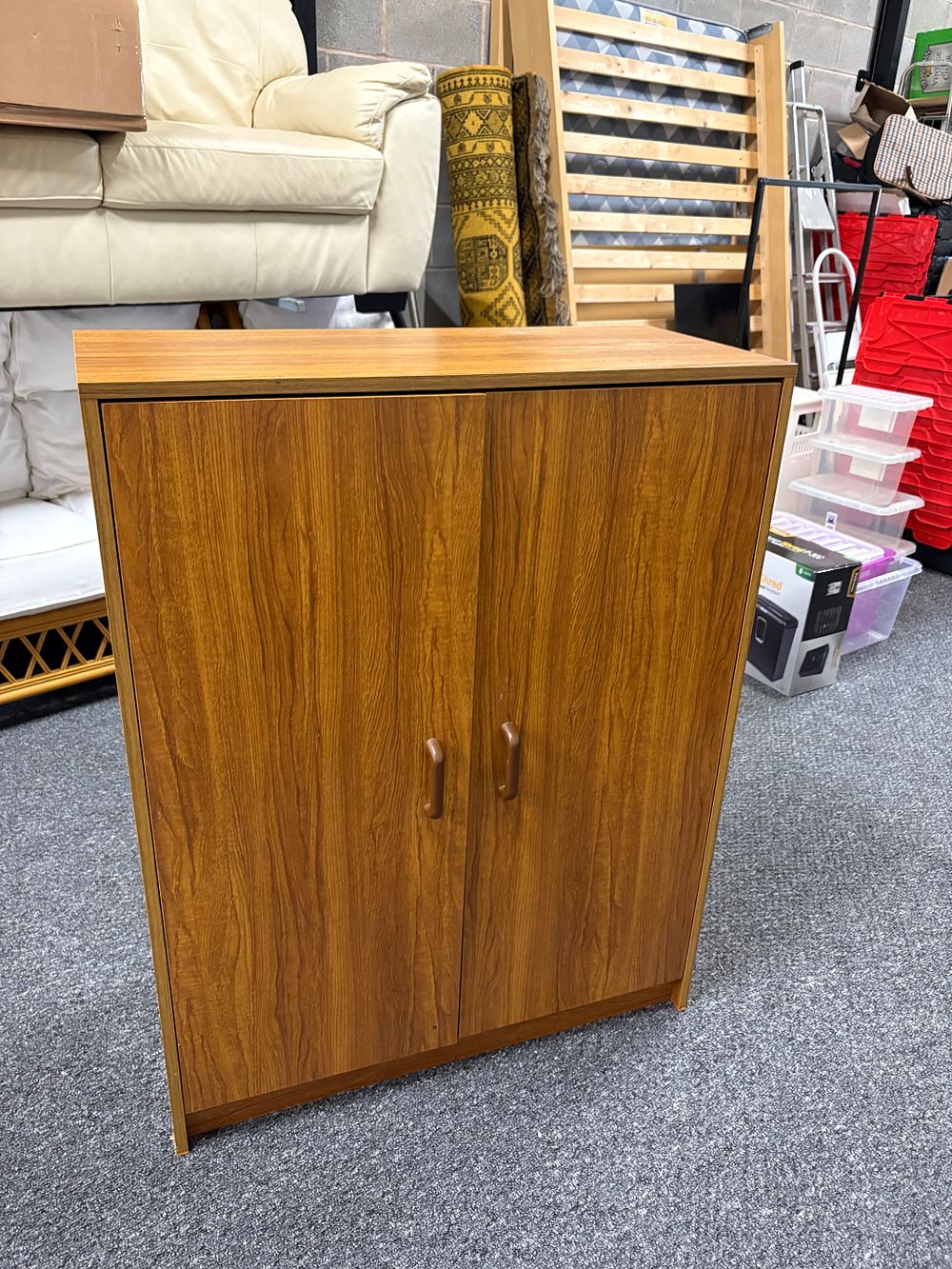 Lot 157: Storage Cupboard with Shelf .