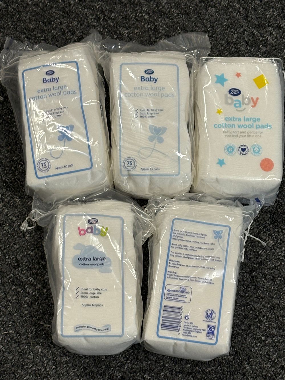 Lot 150: Five New Packs of Boots Cotton Wool Pads