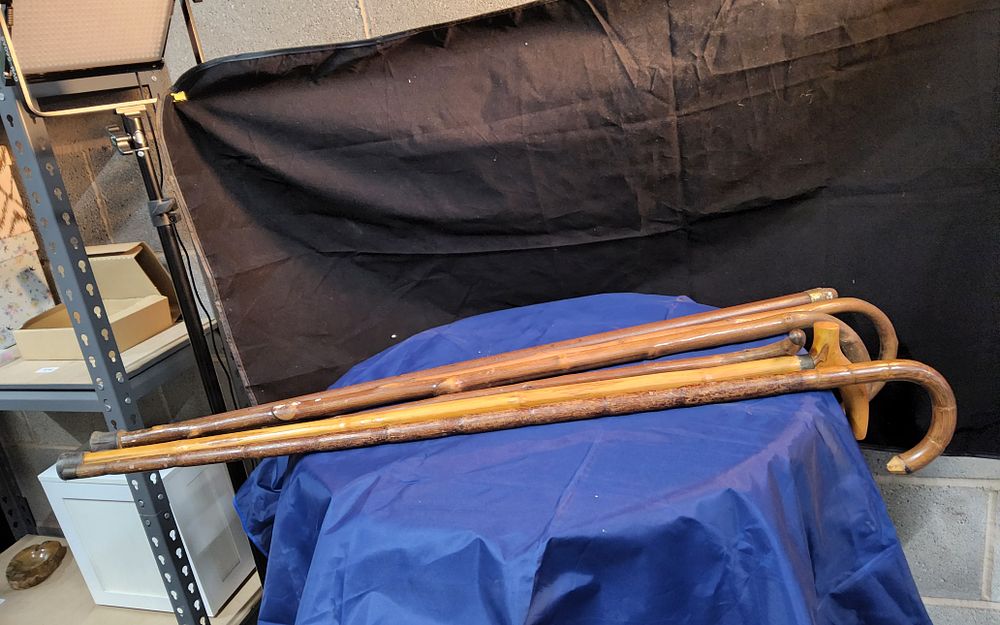 Lot 178: Job lot walking sticks