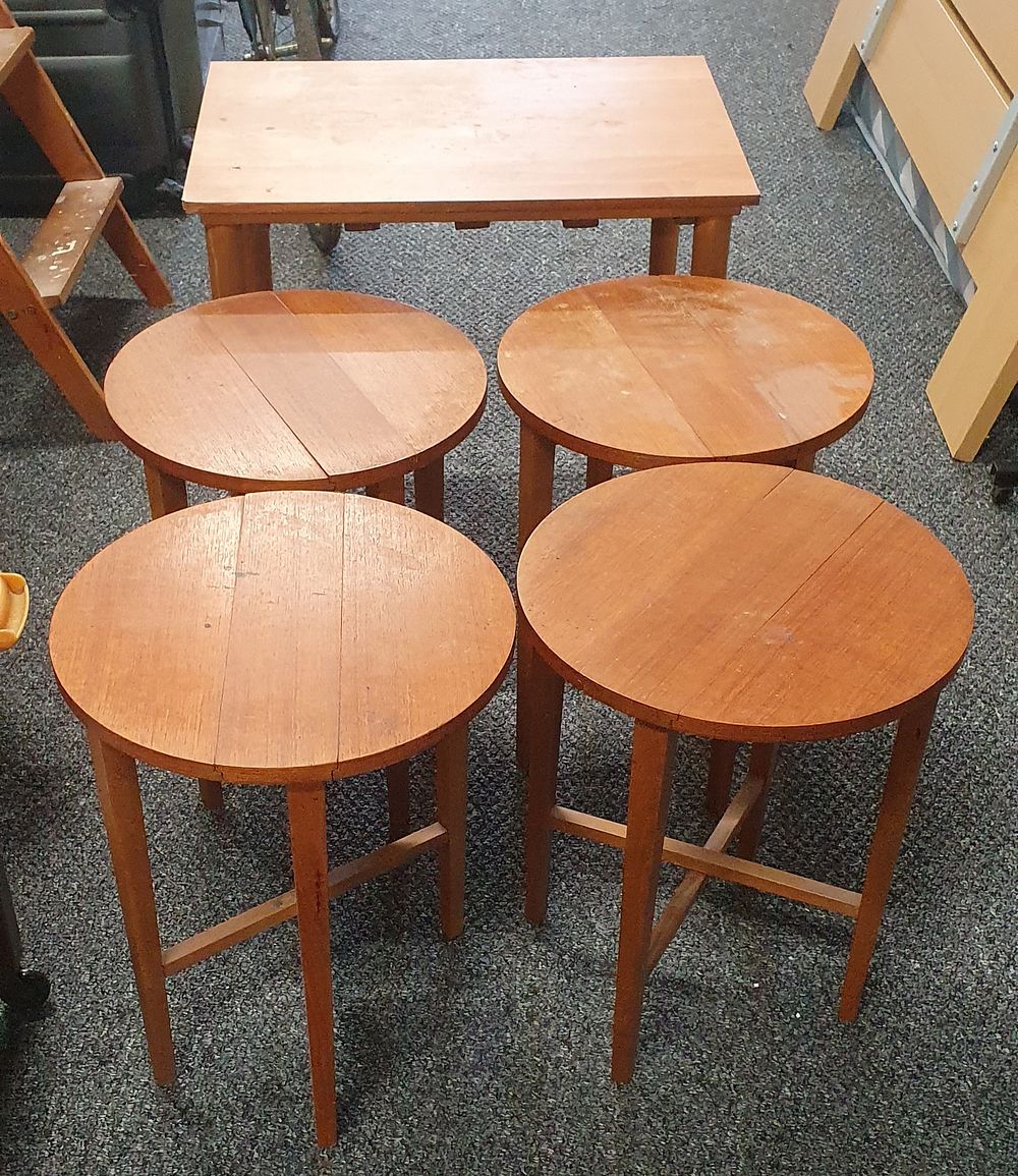 Lot 189: Mid century nest of tables