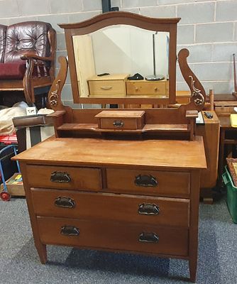 Vintage Edwardian dresser . As pictured measures approx 42" wide 60 " high 19.5 " deep