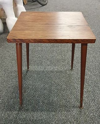 Small wooden side table. As pictured approx 19" high 15 " wide 15 " deep