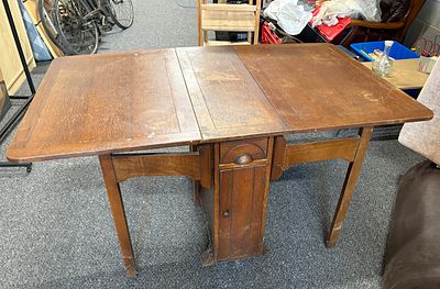 Vintage Space Saver Drop Leaf Dining Table . As pictured . 36 inches wide and 60 inches long ( 