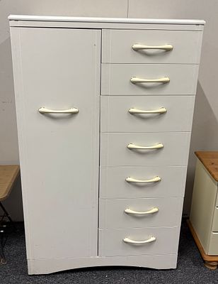 Alston Small Single Wardrobe With 7 Built in Drawers. Measures 83cm wide x 51cm deep and just 