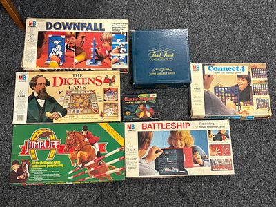 Selection of Games . . Includes Jump Off Show Jumping Board Game, Downfall, Connect 4 , Mousie 