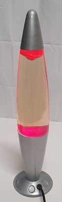 Red lava lamp . Tested and working approx 42 cm high