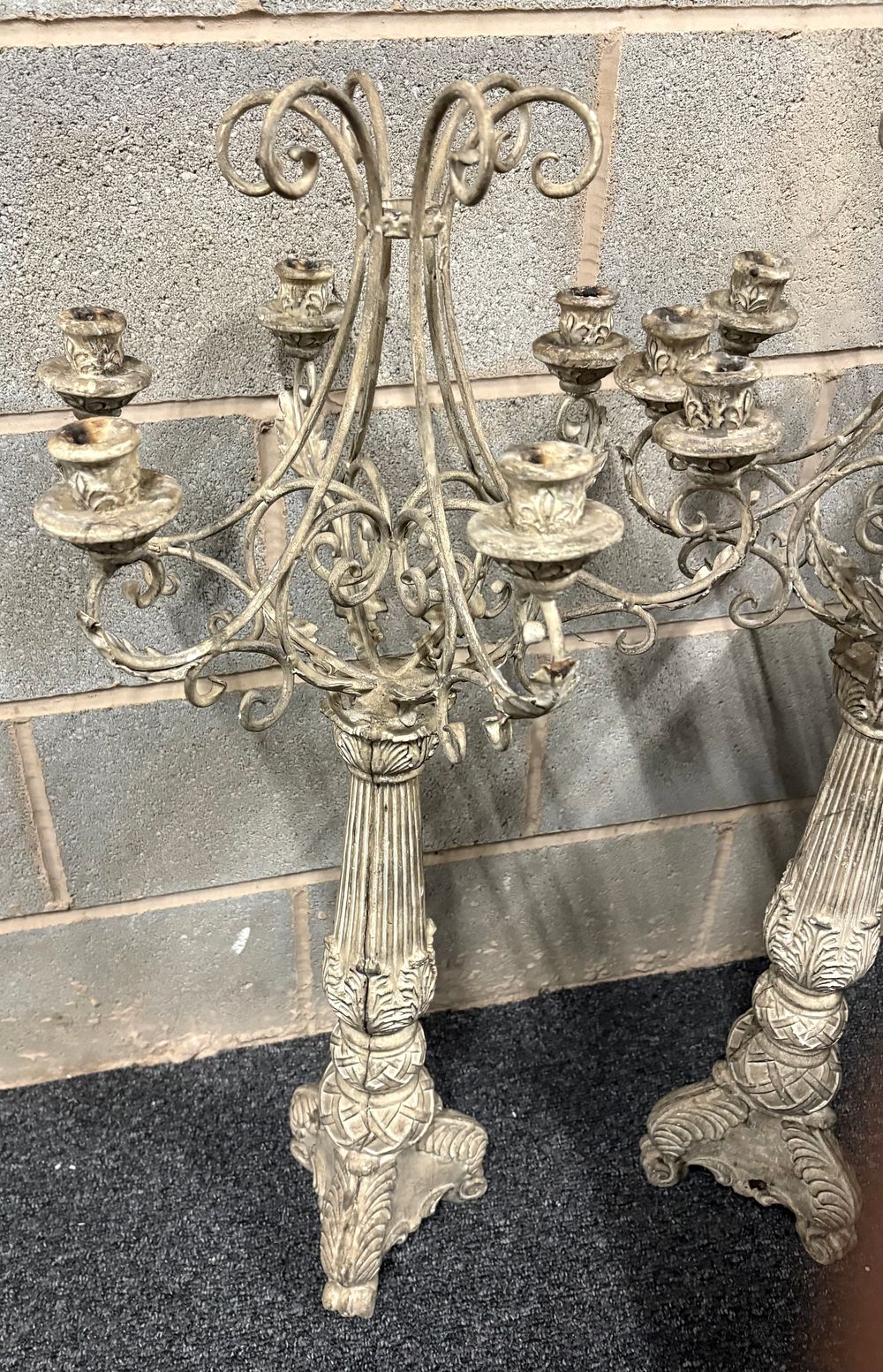 Lot 228: Pair of Floor Standing Candelabra