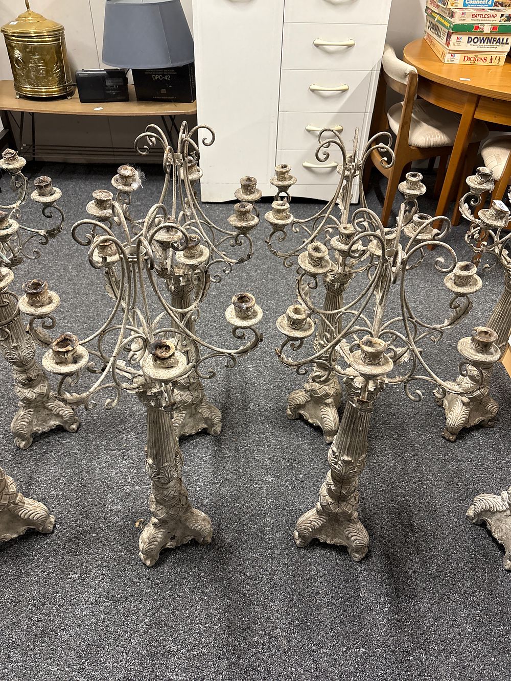 Lot 230: Pair of Floor Standing Candelabra