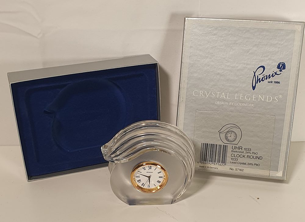 Lot 152:  Boxed Phonix crystal clock