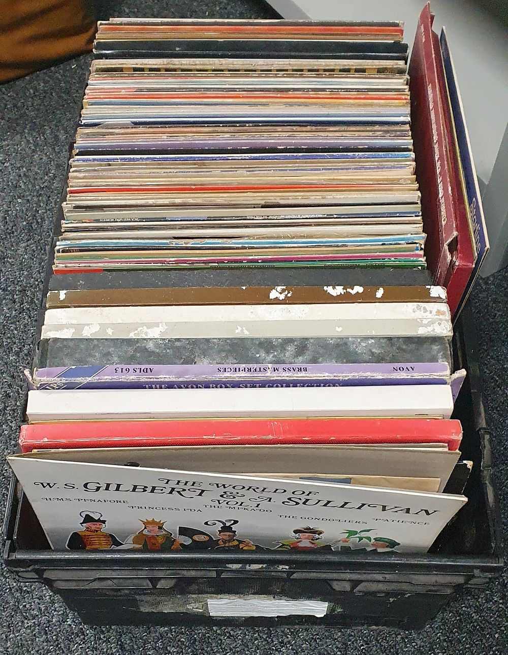 Lot 141: Box full of records
