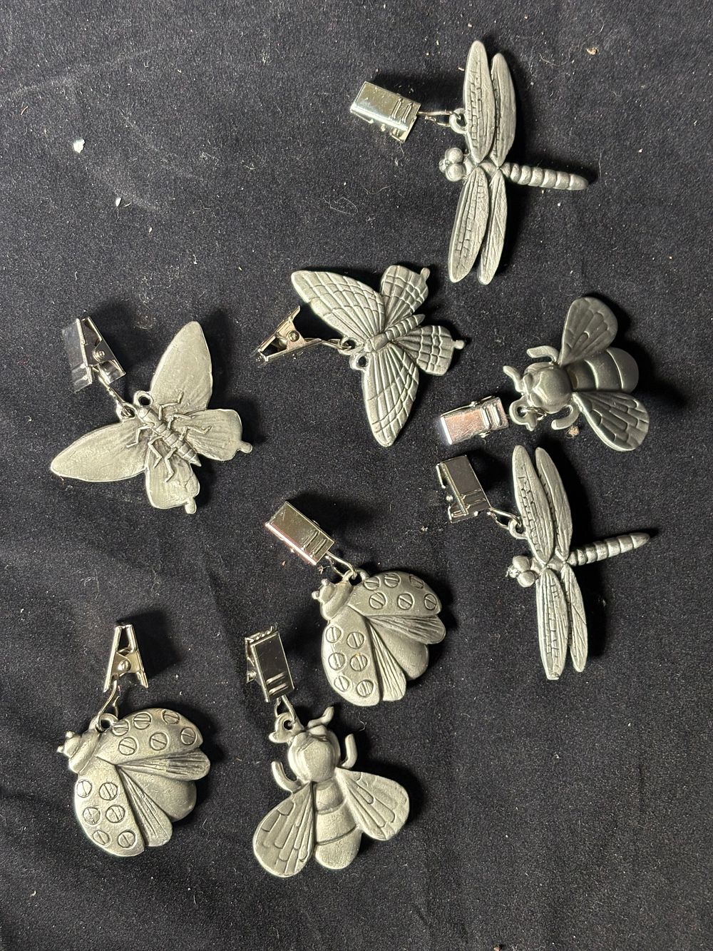 Lot 181: Eight Metal Insect Table Cloth Weights
