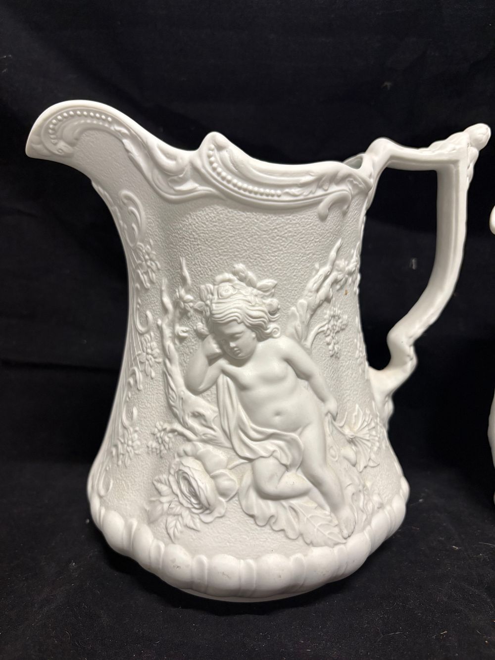 Lot 260:  Portmeirion Parian Ware cherub jug
