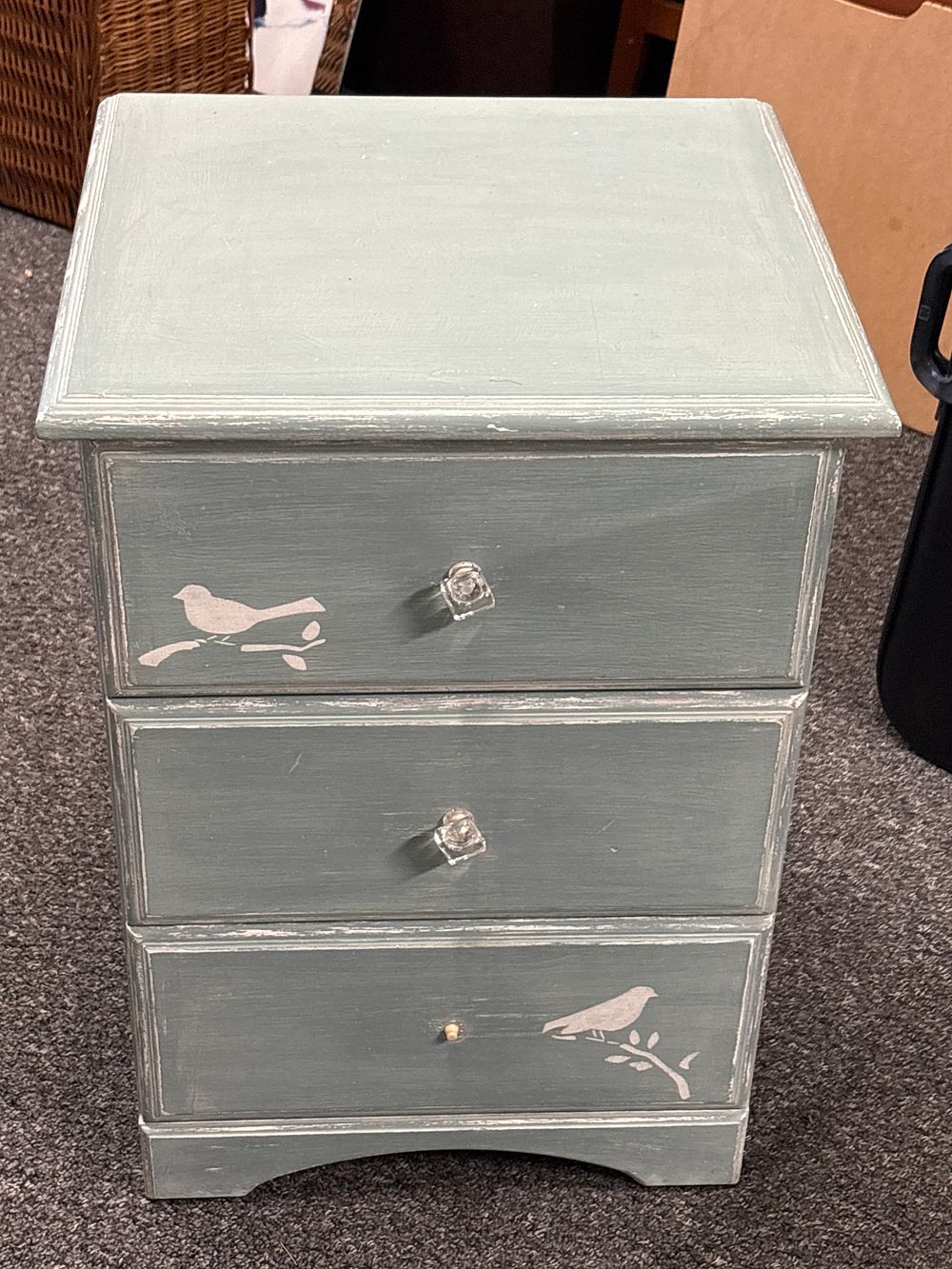 Lot 248: Three Drawer Bedside