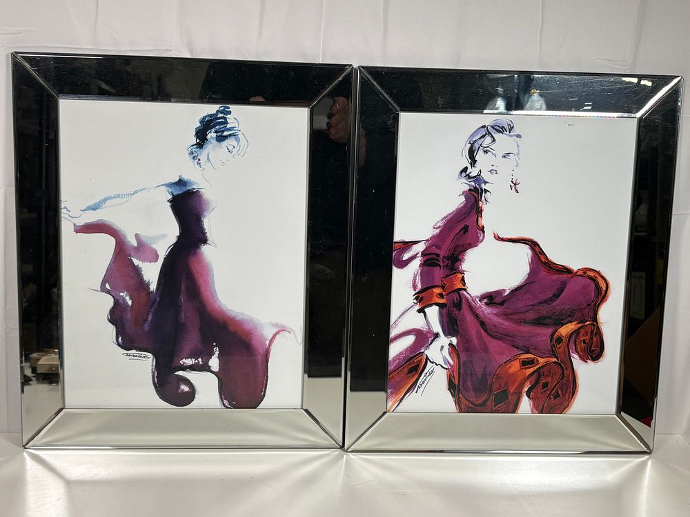 Lot 37a: Two Nice Miirror Framed Sharon Pinsker Prints.