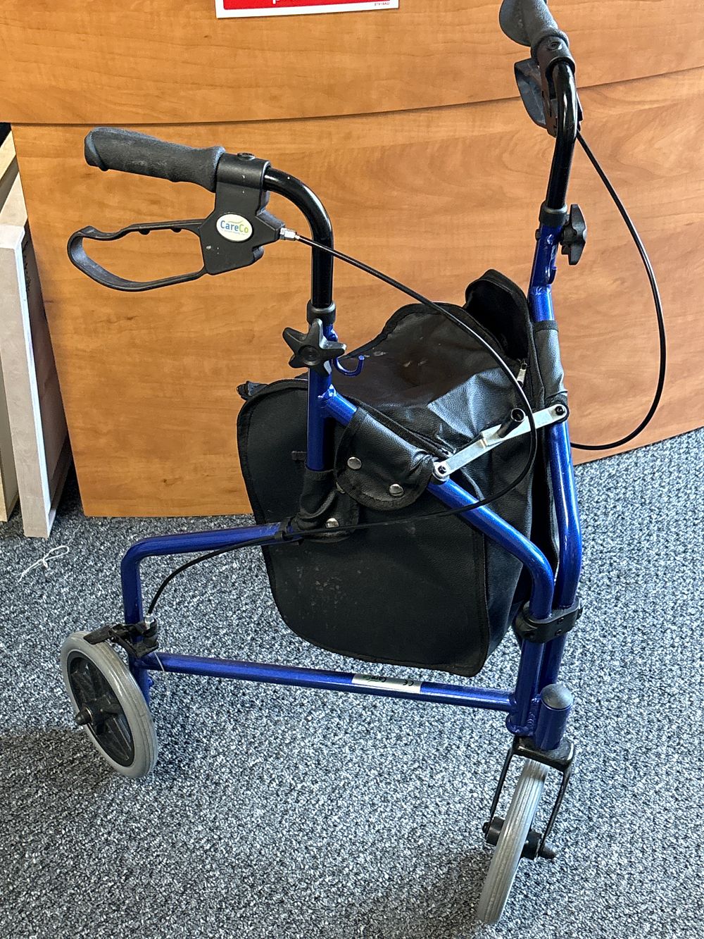 Lot 9b: Folding Three Wheeled Braked Walker