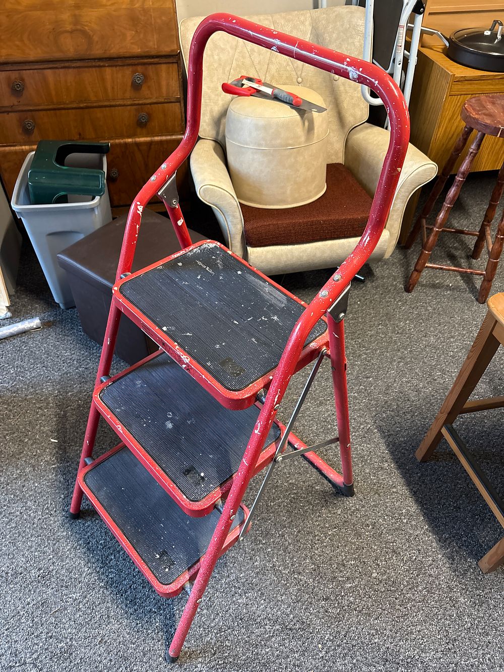 Lot 114b: Broad Stepped Ladder