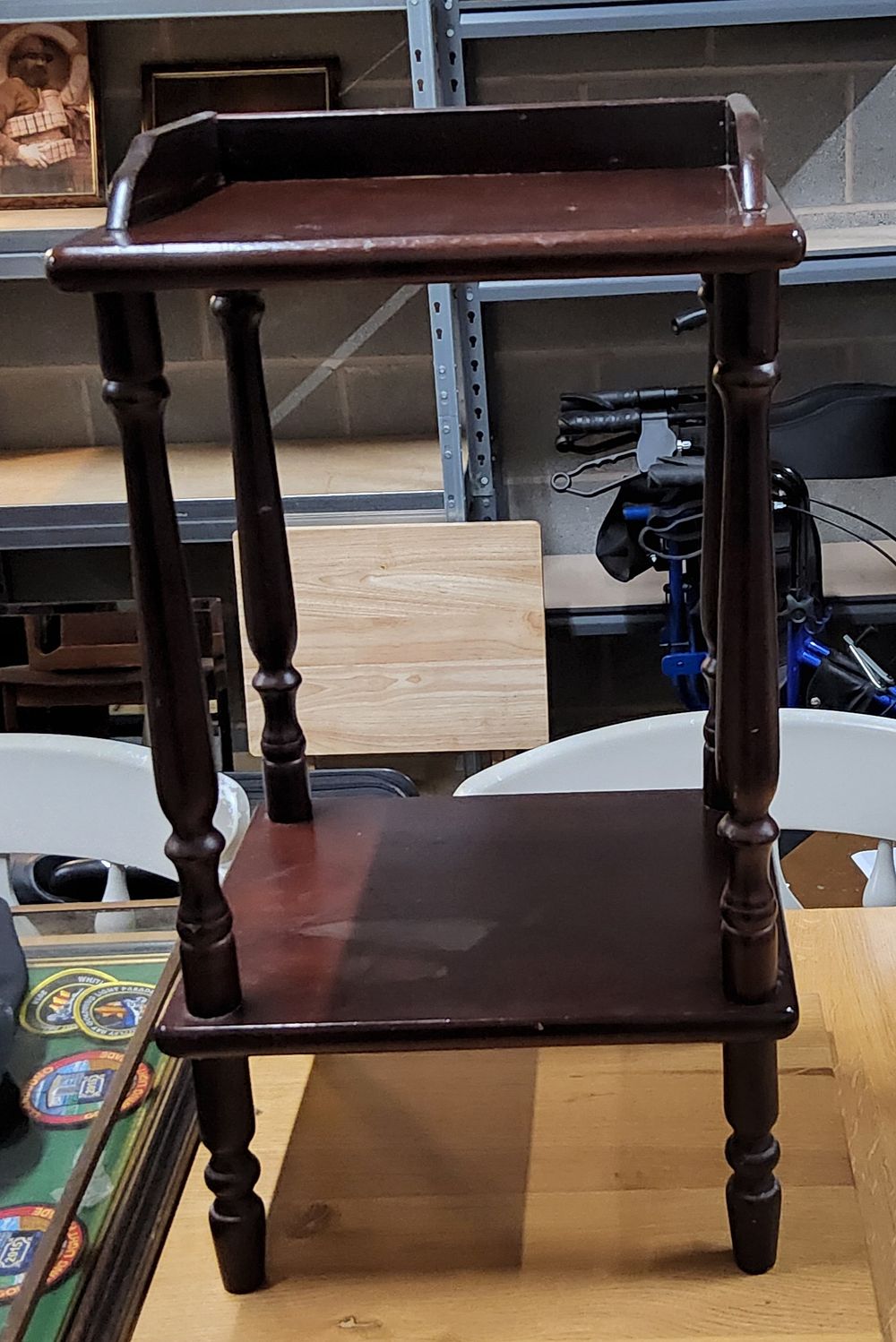 Lot 169: Mahogany side table.