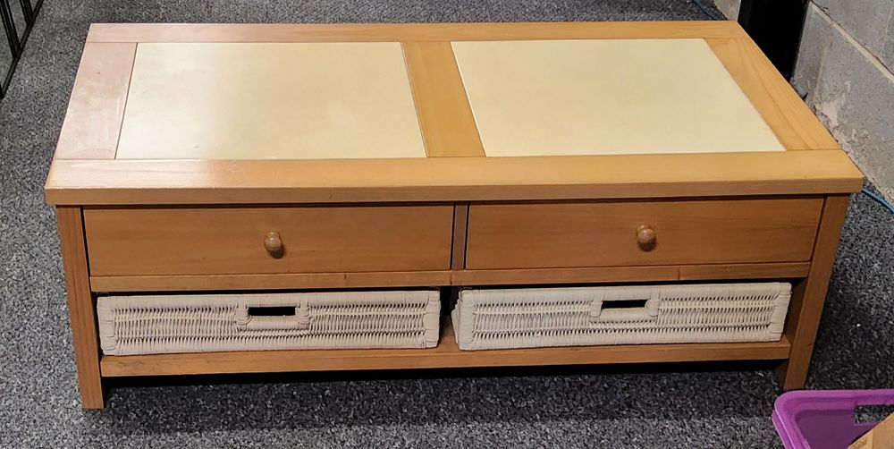 Lot 201: Coffee Table With Drawers