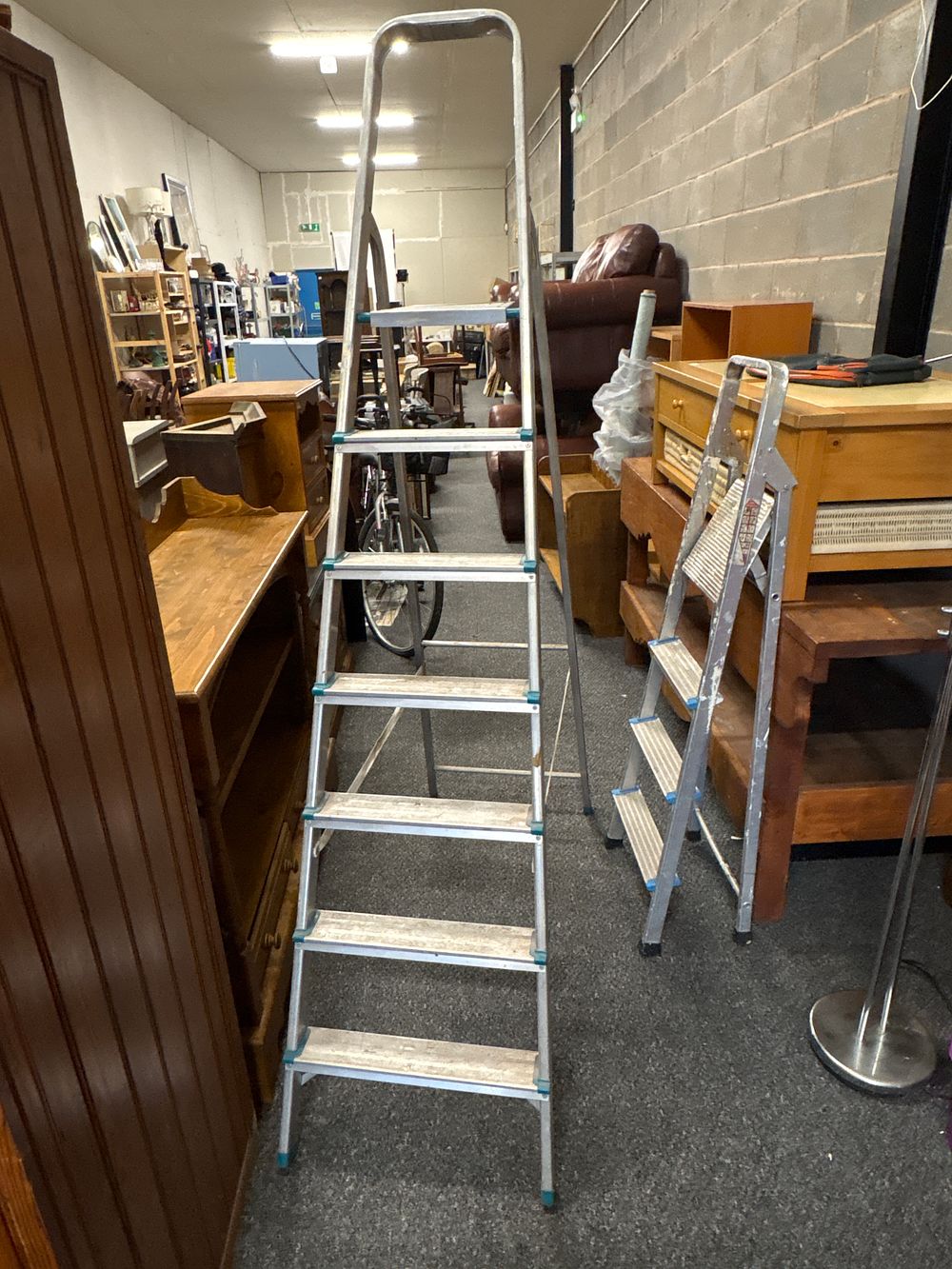 Lot 202: Tall Aluminium Stepladder