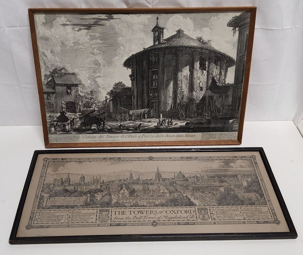 Lot 189a: Pair of etched prints....