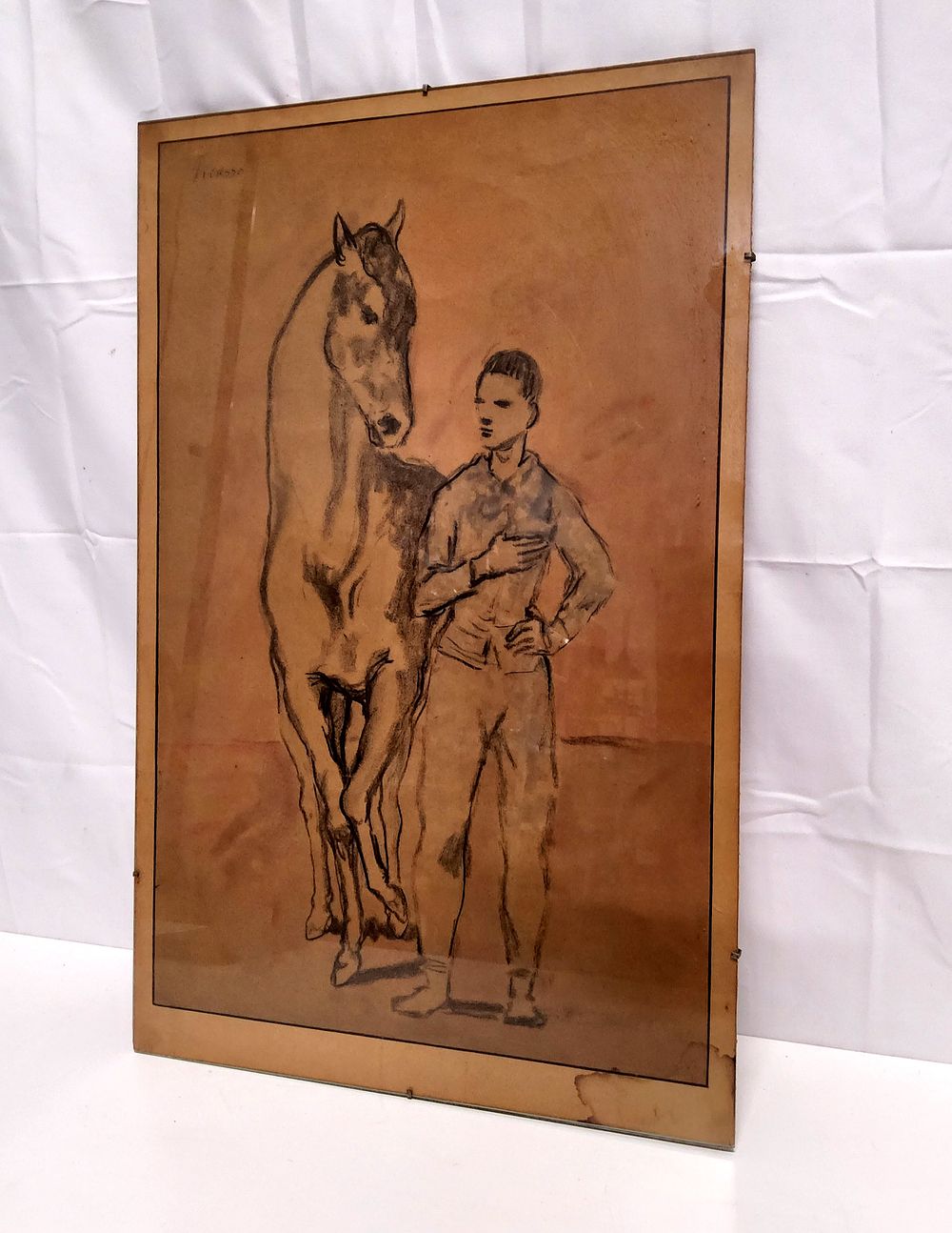 Lot 194a: Print of "Horse with a Youth in Blue" by Pablo Picasso.