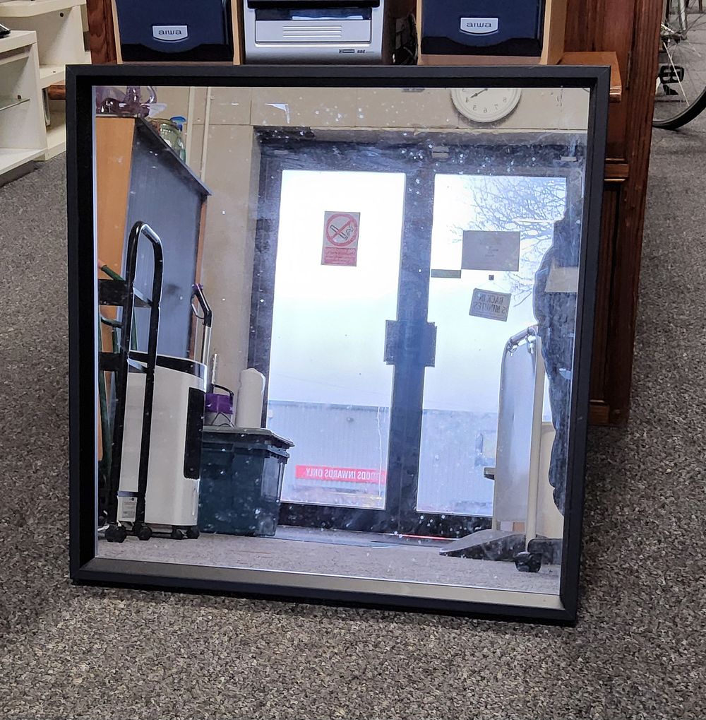 Lot 186a: Large framed mirror.