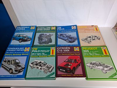 Haynes car service and repair manuals . As pictured 8 in total