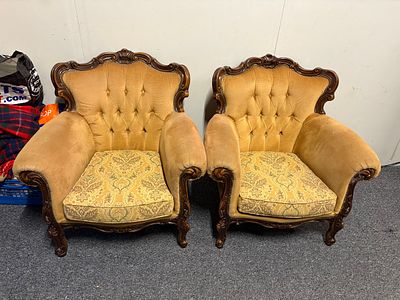 Pair of Ornate Armchairs. As Pictured