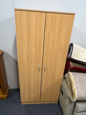 2 Door Wardrobe. Measures 30 x 18.5 x 67 inches