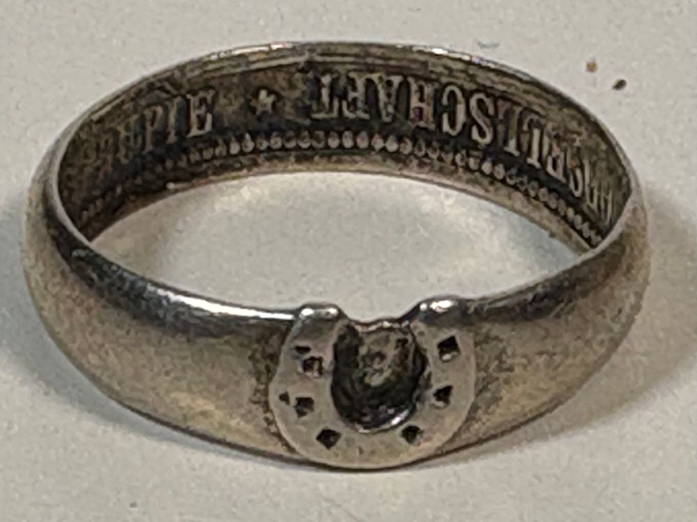 Lot 186: Antique Silver German East Africa Half Rupee Ring