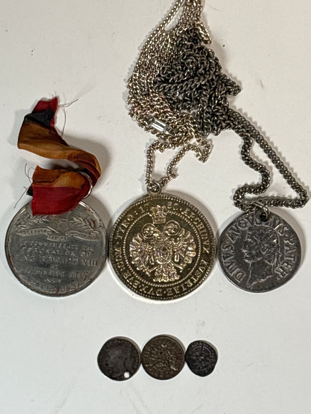 Lot 192: 3 medallions and 3 coins