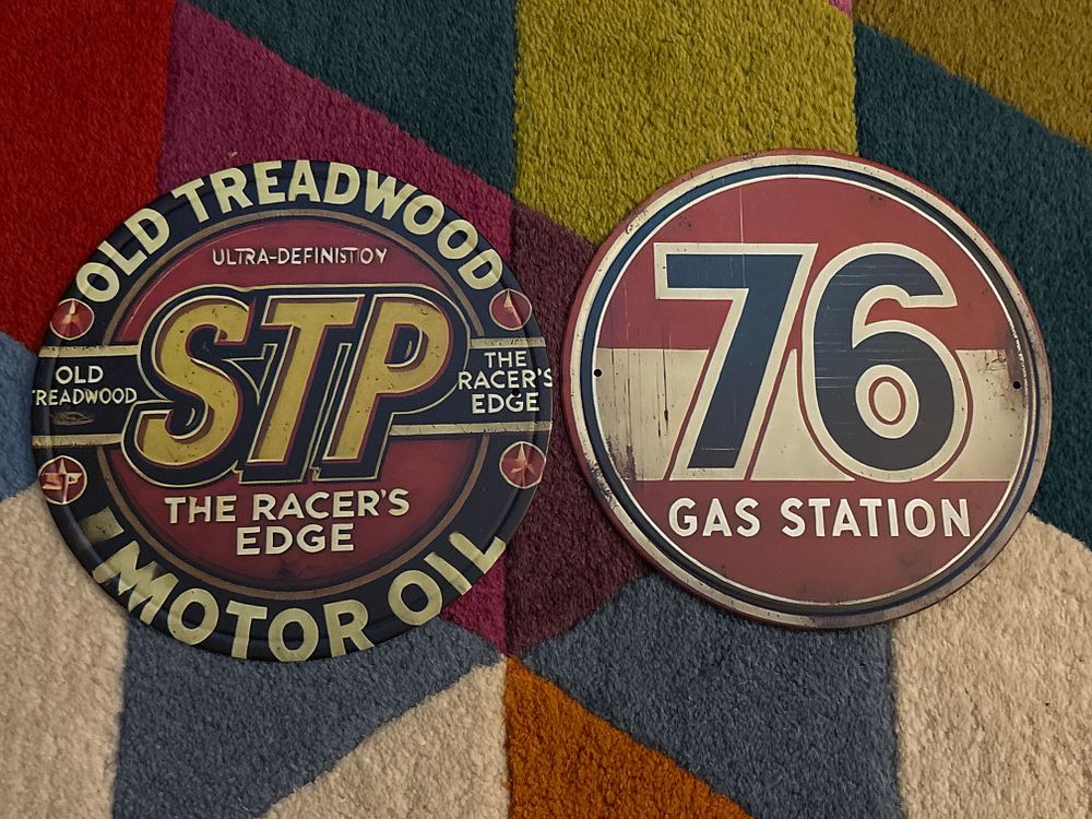 Lot 222: Two Tin plate Man Cave Signs