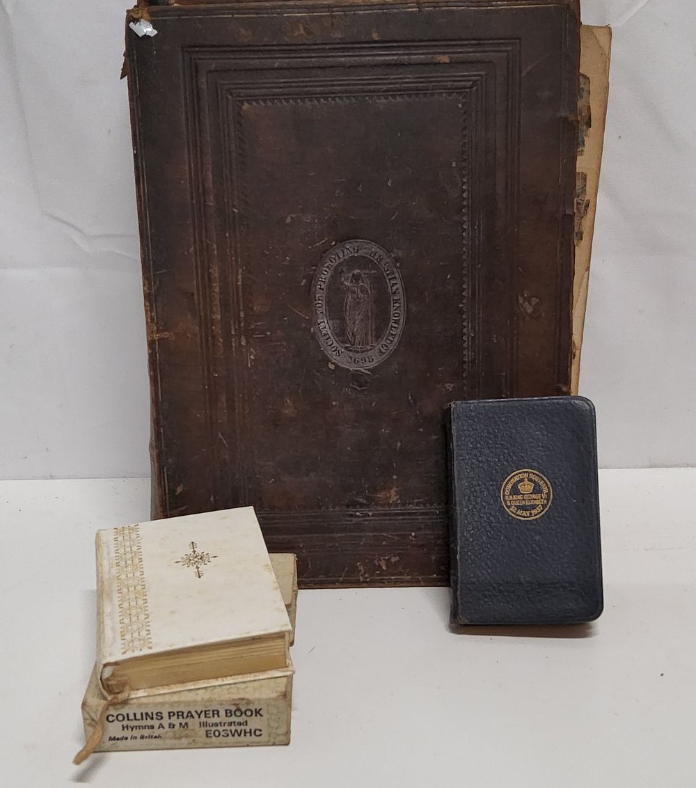 Lot 224: Religious books 
2 x Bibles 
1 x Prayer book.