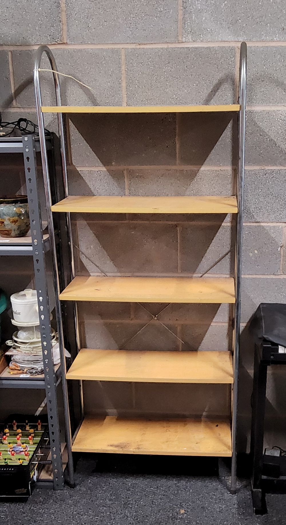 Lot 238: Free standing shelves metal frame