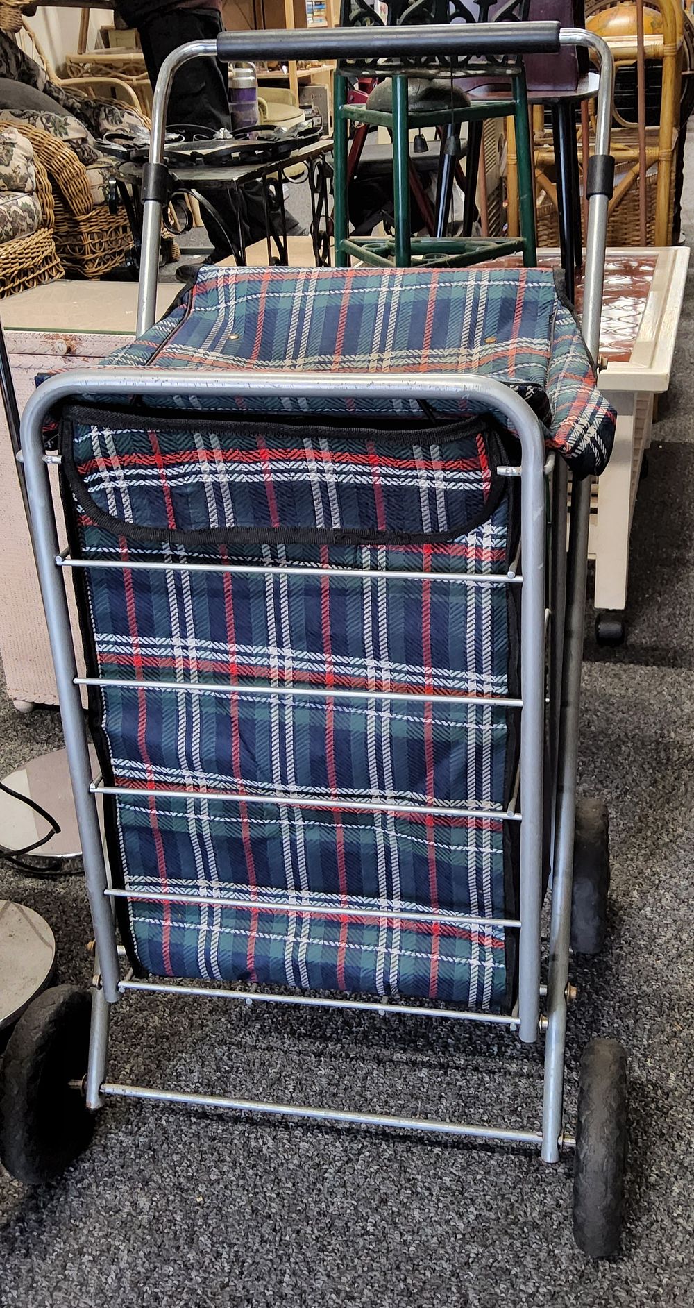 Lot 258: Wheeley shopping basket.
