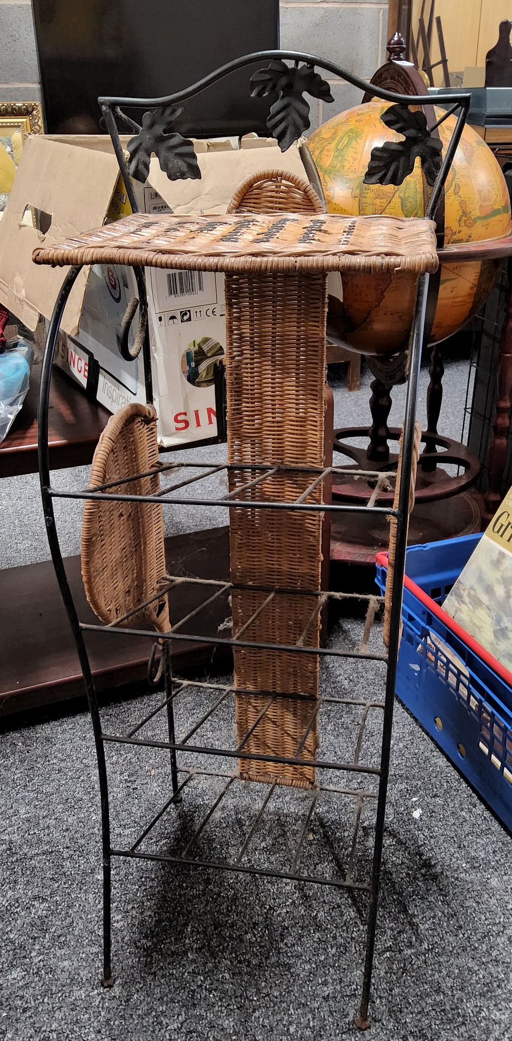 Lot 273: Rattan wine rack ...Height 30".