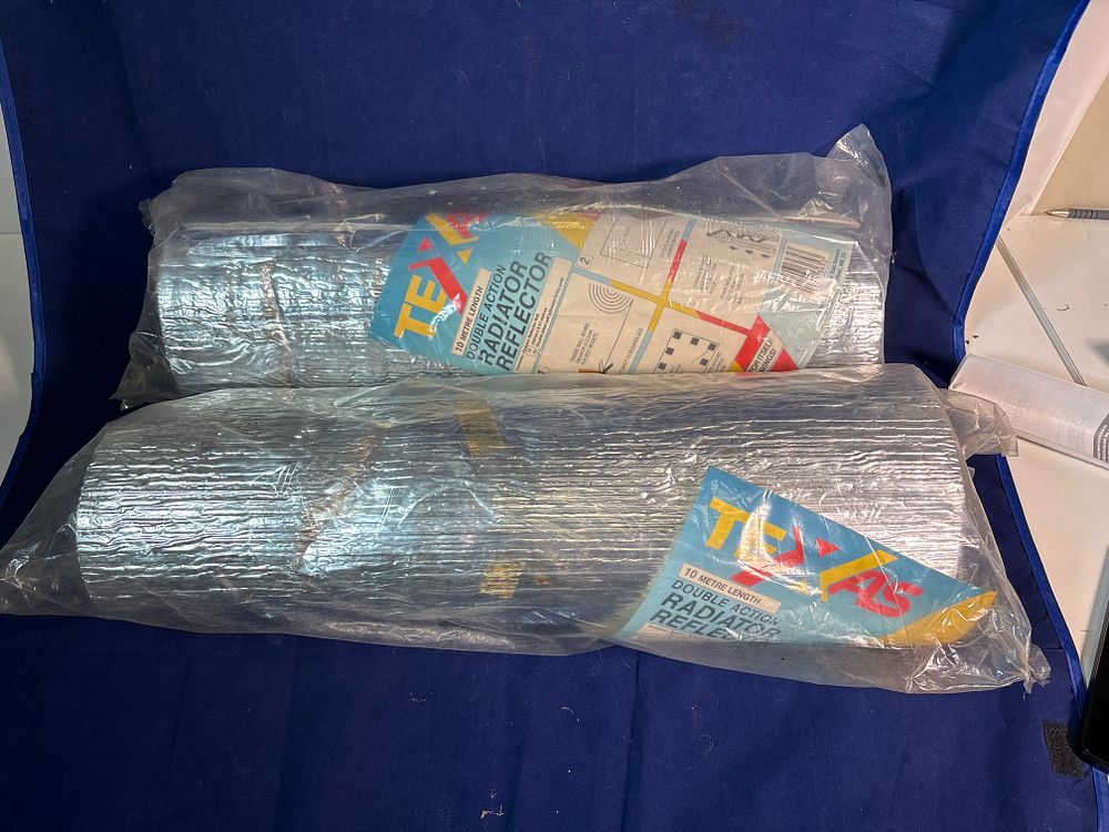 Lot 93a: Two 10 Metre Rolls of Radiator Reflector Foil