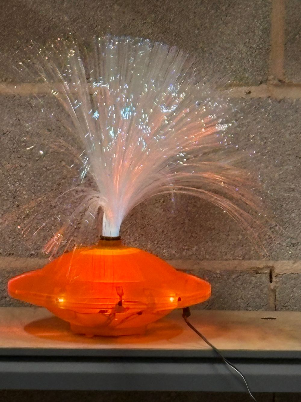 Lot 165: Boxed Orangec UFO Fibre Optic Lamp
