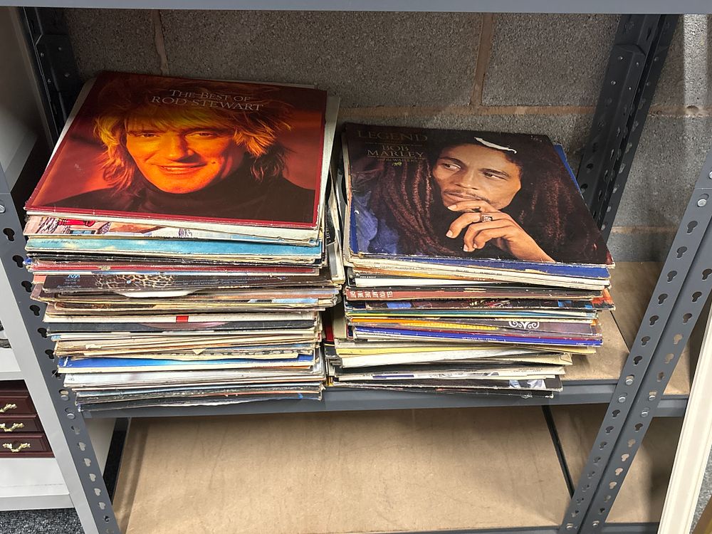 Lot 236: Over 100 unsorted house clearance Lp records NO POSTAGE ON THESE