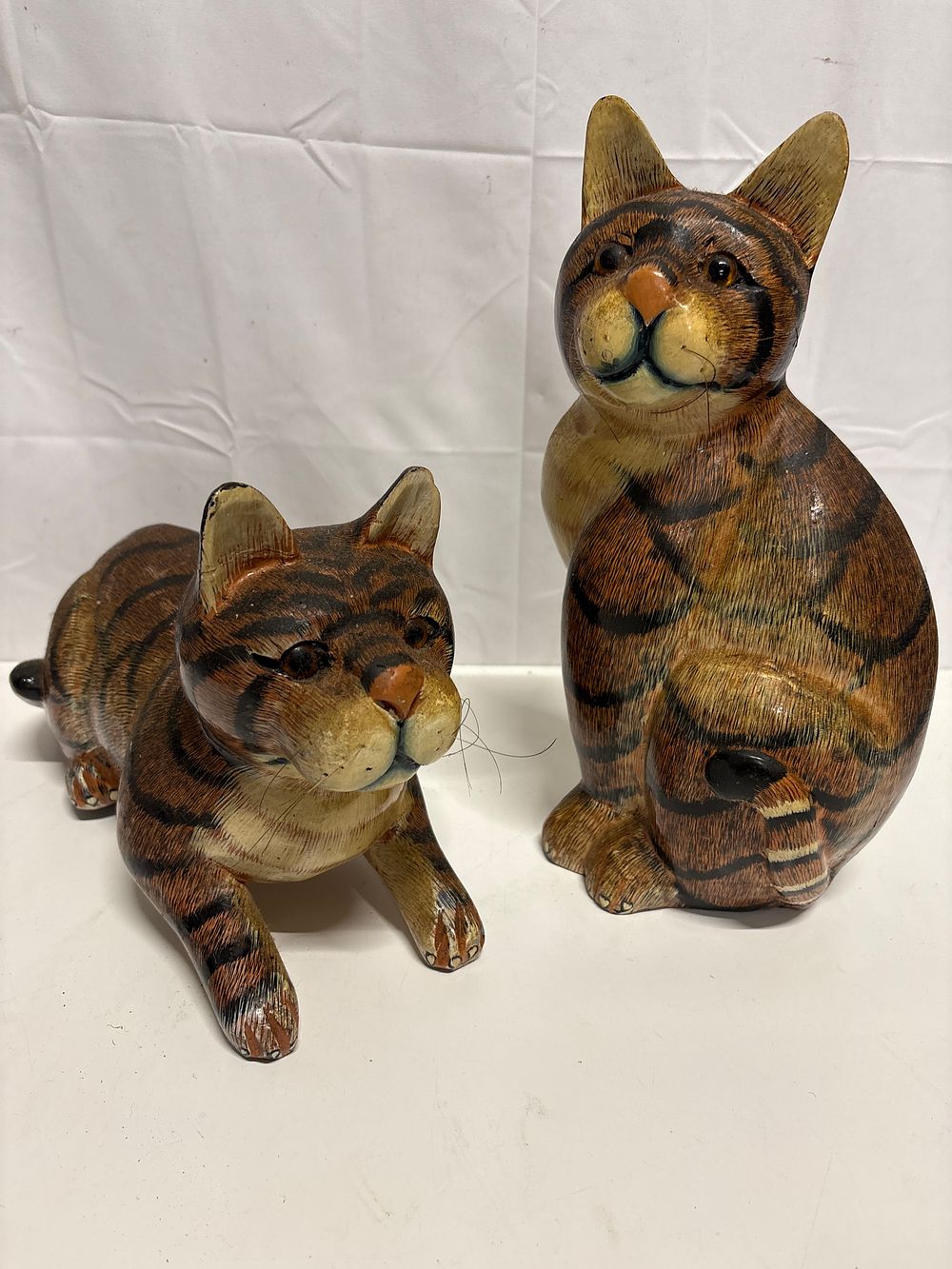 Lot 199: Two Large Wooden Cats
