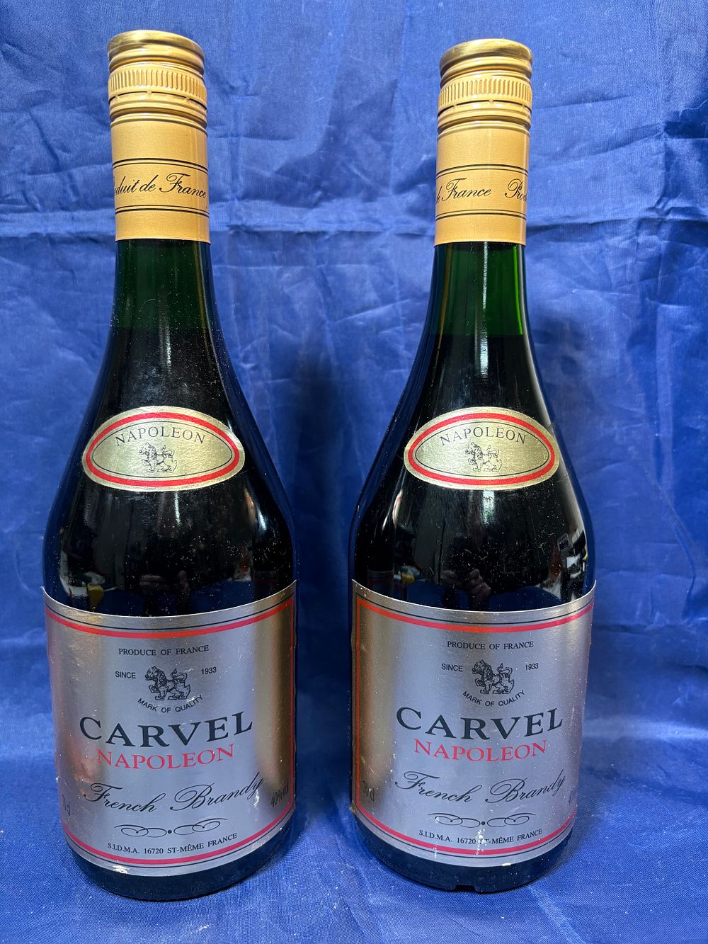 Lot 277: Two Carvel Napoleon Brandy 70cl Bottles