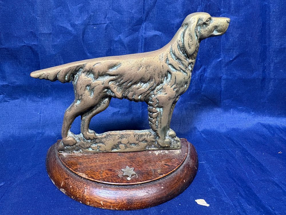 Lot 283: Vintage Cast Brass Irish Setter Dog