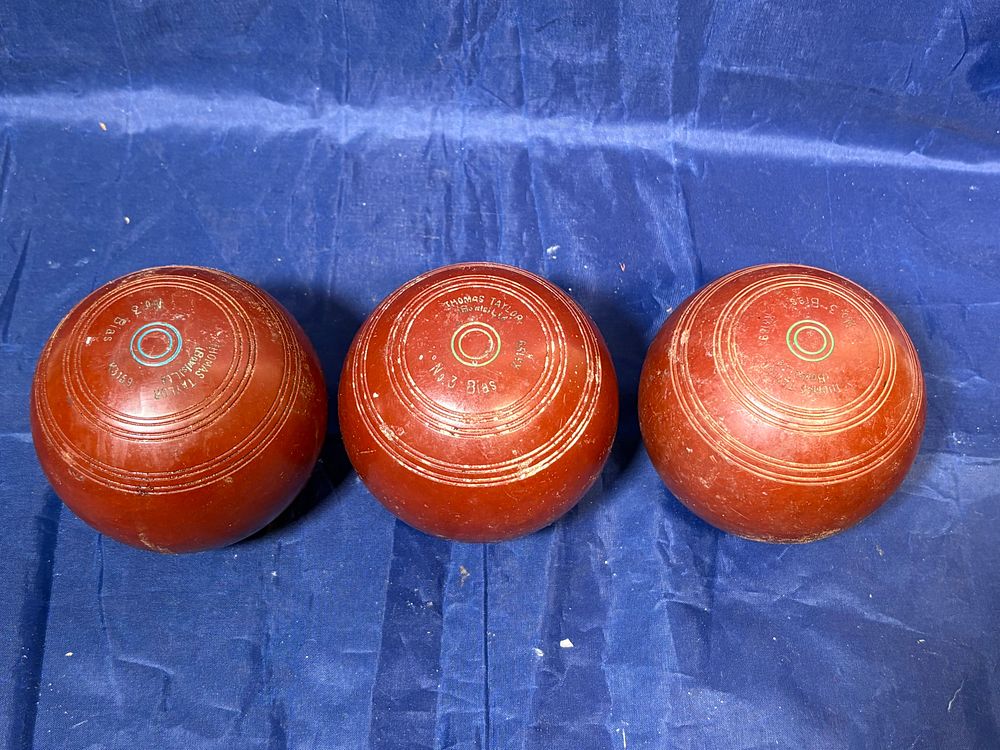 Lot 310: Three Thomas Taylor No 3 Bias Bowls