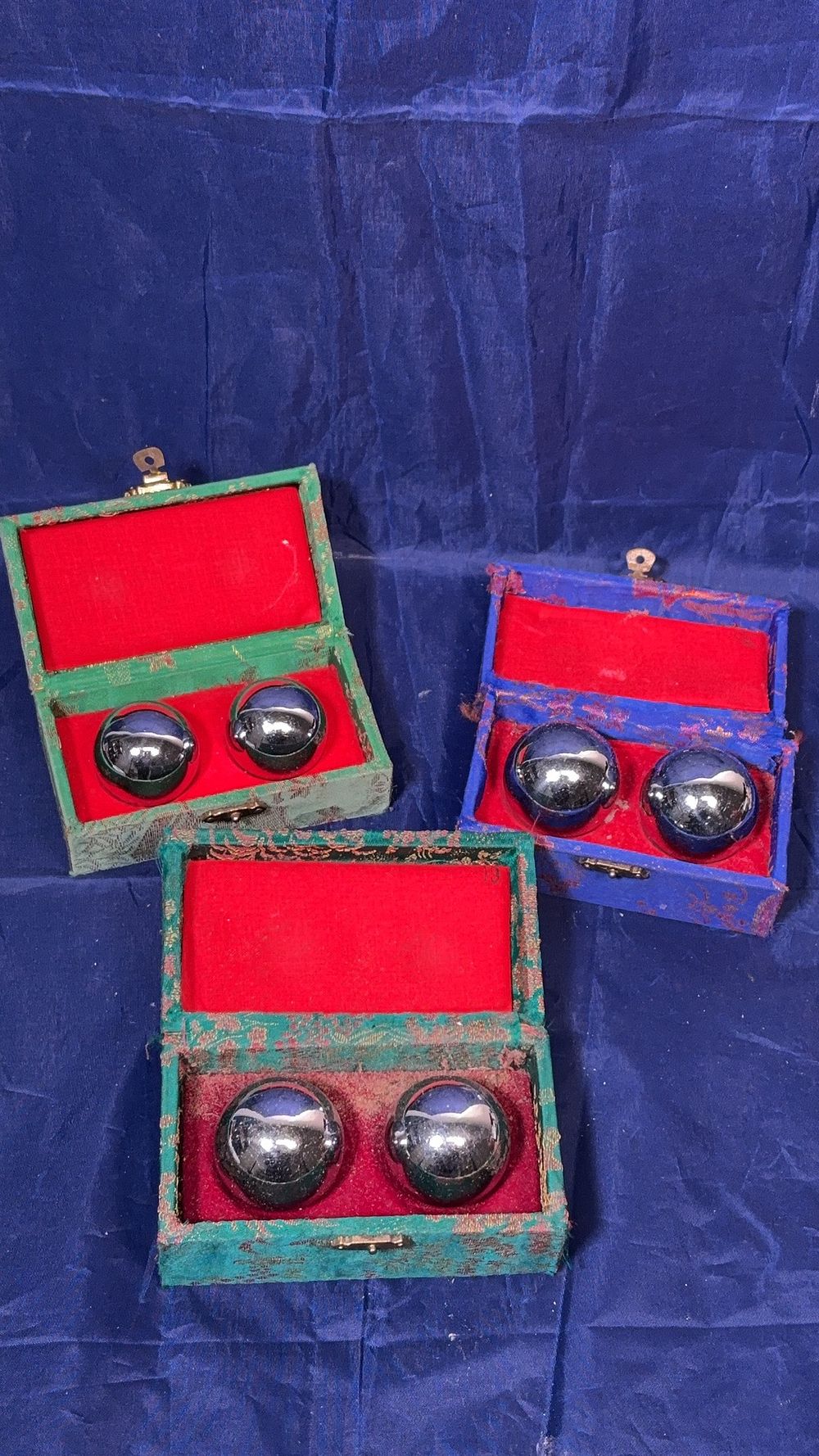 Lot 312: Three sets of Chinese Baoding balls.
