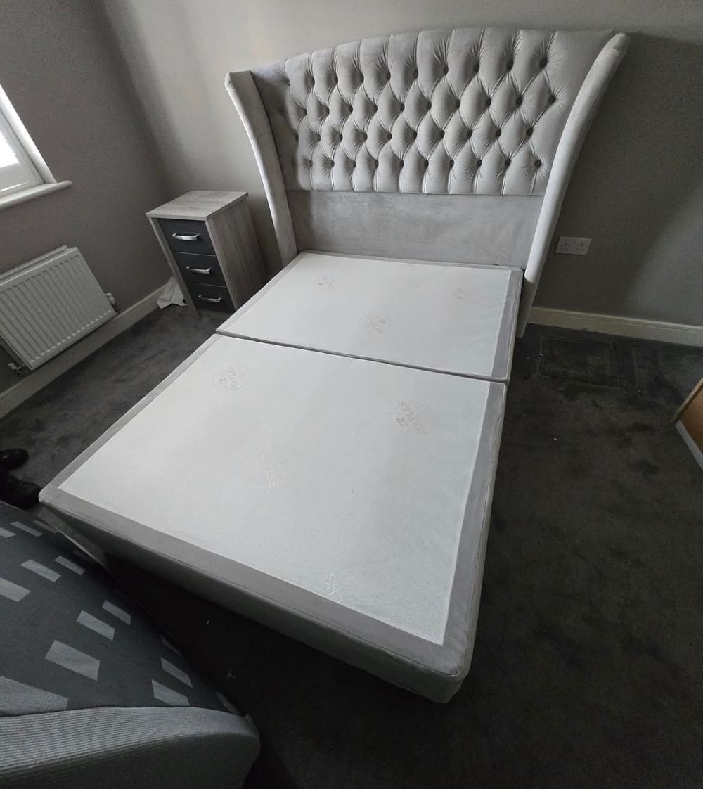 Lot 341: Staples Double Divan Base and Headboard