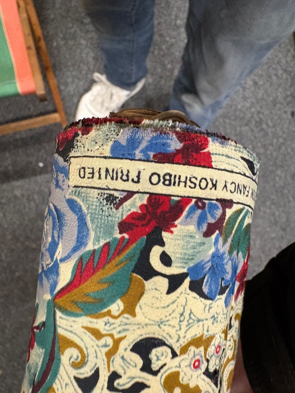 Lot 391: Bolt of stunning fabric