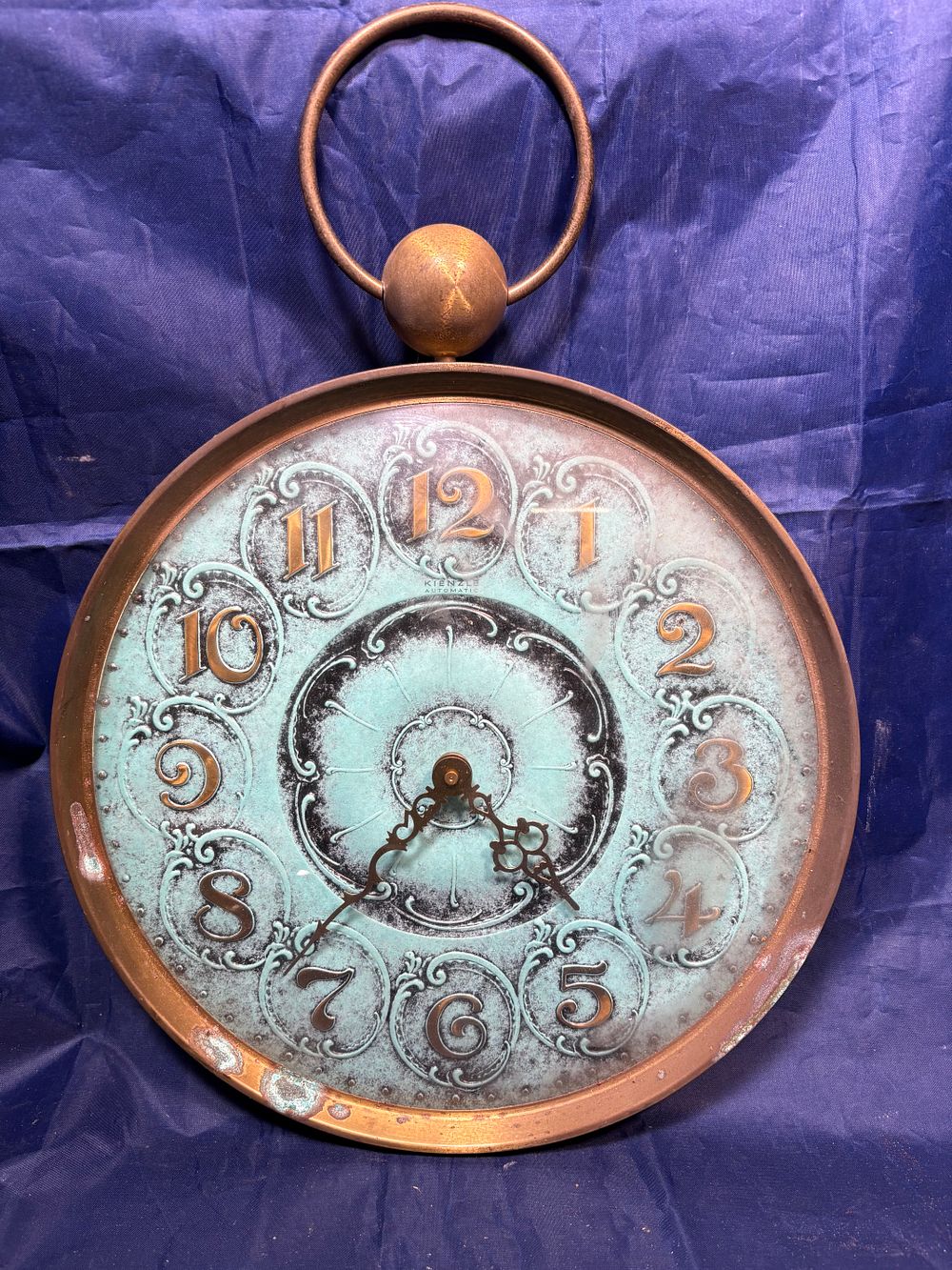 Lot 397: Vintage Kienzle Brass Wall Clock