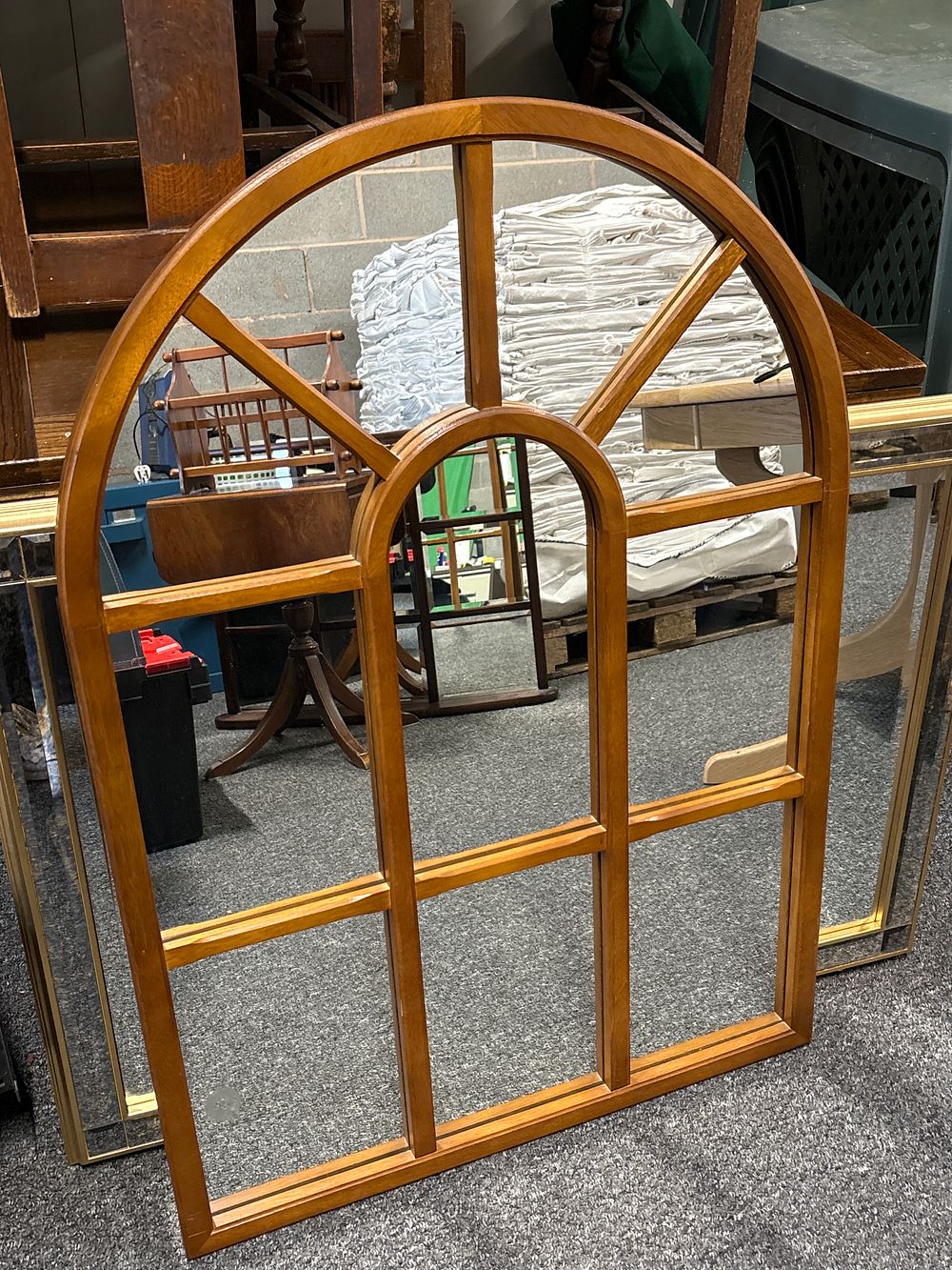 Lot 35a: Large Arch Window Frame Style Mirror