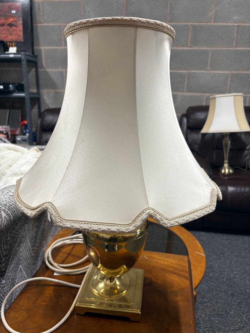 Lot 356a: Heavy Brass Table Lamp