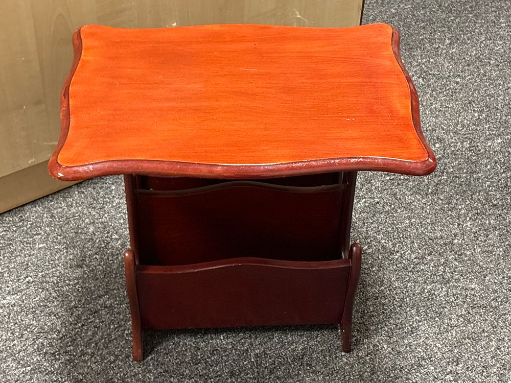 Lot 411: Magazine Rack Side Table